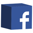 media, cube, Social, set, Facebook DarkSlateBlue icon