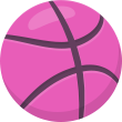 Dribble, Flat-icons HotPink icon