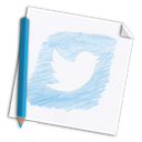 Social, Page, paper, twitter, pencil, hand drawn, network, hand-drawn, Color pencil, media, bird, colour pencil GhostWhite icon