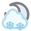 Moon, Cloudy, Snow AliceBlue icon