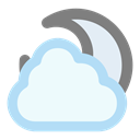 Moon, Cloudy AliceBlue icon