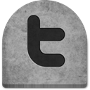 twitter, rock, Creepy, spooky, halloween, October, Stone, gray, evil, media, grave, Boo, Cold, scary, witch, Social, tomb, tombstone, ghosts, social media, graveyard, grey DarkGray icon