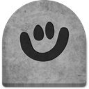 Cold, grave, scary, social media, media, gray, Creepy, witch, Stone, Social, grey, evil, ghosts, rock, tombstone, tomb, smile, Boo, graveyard, October, spooky, halloween DarkGray icon