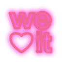set, Social, media, Weheartit, neon Orchid icon