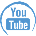 youtube, Social, Stamp CornflowerBlue icon