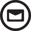 round, Contact, Message, Email, mail, linecon Black icon