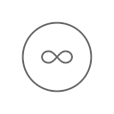 infinity, Control, forever Black icon