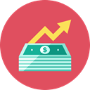 increase, Money IndianRed icon