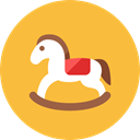horse, wooden SandyBrown icon