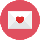 love, Letter IndianRed icon