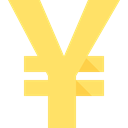 Currency, yen Khaki icon