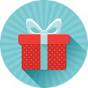 present, christmas, Box, gift, birthday SkyBlue icon