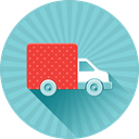 transport, Shipping, Car, truck, Delivery, ecommerce, moving SkyBlue icon