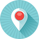 Map, marker, pin, Address, Coordinates, location, Gps SkyBlue icon