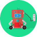 technology, Android, Mascot, space, robotic, robot expression, robot chargers, mechanical, metal, robot MediumSpringGreen icon