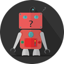 metal, technology, robot, space, turn off, Mascot, Android, mechanical, robotic, robot expression DarkSlateGray icon