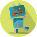 robotic, fun robot, technology, robot expression, metal, Mascot, space, robot, Android, mechanical Khaki icon