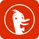 search, engine, Duckduckgo, Duck duck go OrangeRed icon