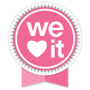 Weheartit, Social, Ribbon PaleVioletRed icon