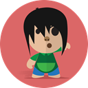 school, cheerful, Child, Boy, Character, Cartoon, smile IndianRed icon