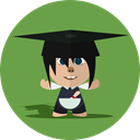 Boy, Child, cheerful, Character, school, smile, Cartoon OliveDrab icon