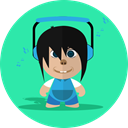 smile, Boy, cheerful, Child, school, Cartoon, Character Turquoise icon