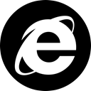 microsoft, Explorer, internet Black icon