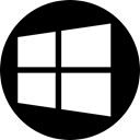 windows, microsoft Black icon