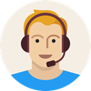 young, Avatar, male, Headset, user, Man, support Linen icon