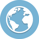 globe SkyBlue icon