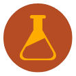 chemical, laboratory, hospital, flask, drugs, scientist, lab Sienna icon