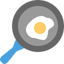 meet, Cook, egg, Pan, Cooking DimGray icon