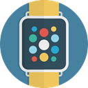smartwatch, Clock, watch, Device, time, Smart SteelBlue icon