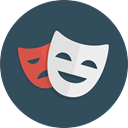 Comedy, happy, theatre, Masks, Drama, sad DarkSlateGray icon