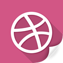 Social, network, sports, Circle, dribbble, flag, Connection PaleVioletRed icon