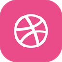 dribbble, Dribble PaleVioletRed icon