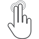 Hand, tap, Finger, Gesture, swipe, interactive, scroll Black icon