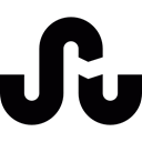 Logo, networking, network, social network Black icon