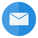 Letter, Email, Circle, mail, e-mail, Message, send DodgerBlue icon