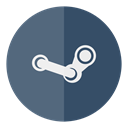 steam, Circle, Games DimGray icon