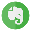 Note, Circle, Evernote MediumSeaGreen icon