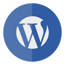 Wordpress, Circle SteelBlue icon