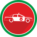 Car, Automobile, vehicle, police Crimson icon