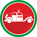 Car, Automobile, vehicle, police Crimson icon