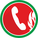 telephone, fire, phone, talk, Communication, Call Crimson icon