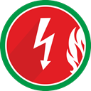 electricity, fire, lightning, spark, Electric, Flame Crimson icon