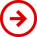 stagnant, Negative, Direction, Trend, Arrow Red icon