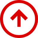Negative, Trend, Direction, Arrow, Up Red icon