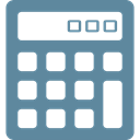 budget, math, school, mathematics, calculate, Accounting, calculator CadetBlue icon