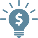 Business, light, Idea, bulb, marketing, solution, Money CadetBlue icon